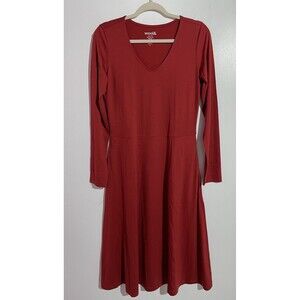 Wool& Wooland Dress M Talia Fit & Flare Merino Wool Travel Minimalist Vacation